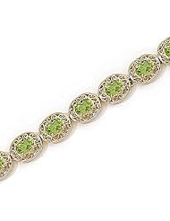 14kt Yellow Gold Oval Opal Bracelet.