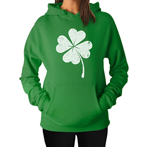 Faded Shamrock Hoodie for St. Patrick Day Irish Women's Hoodie