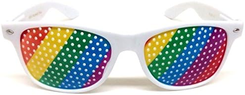 White Rainbow Billboard Wayfarer Sunglasses