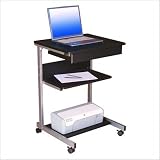 Mobile Laptop Computer Desk Workstation in Graphite