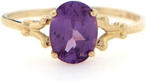 10k Gold Synthetic Alexandrite June Birthstone Ring
