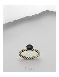 Colored Enamel Ring In Brass