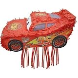 Cars Shaped 17in x 8 3/4in Pull String Pinata