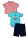 Little Wonders Infant Boys 3 Piece Baby Outfit Mommys Hero Shirt Pants & Fire Truck Bodysuit