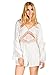 Choies Women's Chiffon White Lace Waist Long Sleeves Romper Playsuit