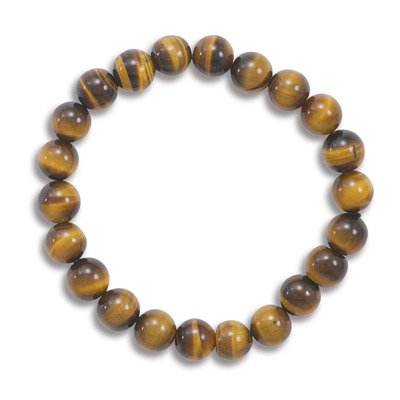 Tiger's Eye Bead Stretch Bracelet, 8mm