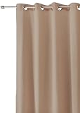Window Treatments item: Accents de Ville Grommet Top Curtain Panel, Chocolate, 50-inch x 90-inch