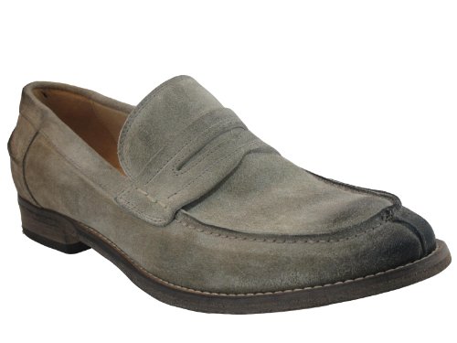 Boemos Men's Italian Distressed Suede Leather Slip On Loafer 4113 Shoes
