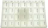 7 Day Weekly Pill Box Organiser (With Detachable Compartments For Daily Use)