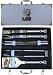 NCAA LSU Tigers 8pc. BBQ Set w/Case