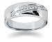 0.12 ctw. Men's Round Diamond Wedding Band in 14K White Gold