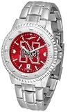 Nebraska Cornhuskers Competitor Steel AnoChrome Mens NCAA Watch