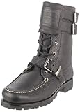 Polo Ralph Lauren Men's Brockton Double Buckled Boot,Black,7 D US