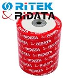 Ritek Ridata White Inkjet Printable 52X CD-R Media 100 Pack (with Ridata Logo on the Hub) in Plastic Wrap