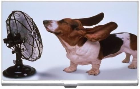 New Basset Hound Cooling Off Business Credit Card Case Holder
