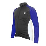 NEW Mens Winter Weight Cycle Race Jersey - Black/Blue