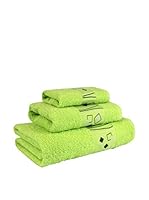 Flor De Algodón Juego De Toallas Vibration (Verde)