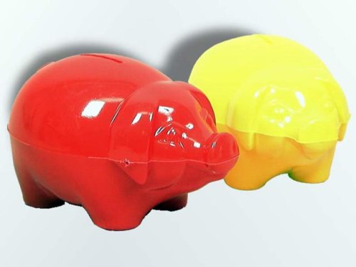 Sparschweine, klein, farblich sortiert