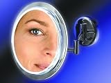 Zadro Chrome Dual Arm Wall Mount Mirror with 7x Magnification