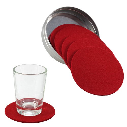 Buy 6 Felt Coasters Red Oslash 3 94  No 46034B008NVMOLQ Filter