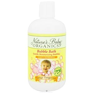 Nature\’s Baby Organics – Bubble Bath Tangy Tangerine, 12 oz liquid