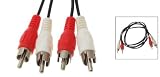 Gino Male to Male 2 RCA Audio Video AV Convert Cable 1.1M