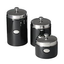 Black Contempo Canisters - Set of 3