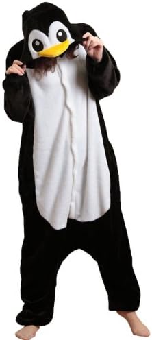 Pajamas Anime Costume Adult Animal Onesie Penguin Cosplay Size L Gray