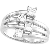 14K Two Tone Gold Diamond Semi Mount Engagement Ring (0.38 ctw, G-H, SI1)