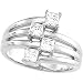 14K Two Tone Gold Diamond Semi Mount Engagement Ring (0.38 ctw, G-H, SI1)