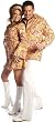 White Bell Bottom Pants Costume - Adult Std.