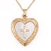 14k Gold Filled Cross Locket w/ Rope Chain, 18
