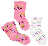 Jacques Moret Girls 7-16 Pink/multi Colored Girls 3 Pack Pretzel Theme Anklets