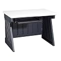 SnapEase 42" Computer Desk - Silver/ Coal