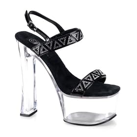 VIVA-623, 6 1 2 Block Heel With 2 1 4 Platform Sandal, by Pleaser USA