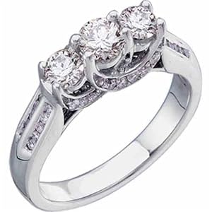 14kt White Gold Epitomical Diamond Engagement Ring