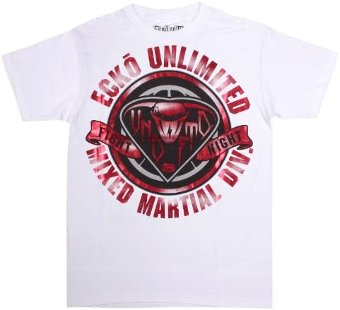 ecko unltd. MMA Men's Viper Short Sleeve Tee (Bleach White, Medium)
