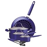 SilverStone2 Webster Place 10-Piece Cookware Set, Blueberry
