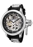 Invicta Men's 1088 Russian Diver Mechanical Skeleton Dial Black Polyurethane Watch