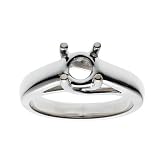 14k White Gold Classic Trellis Engagement Ring Setting