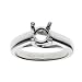 14k White Gold Classic Trellis Engagement Ring Setting
