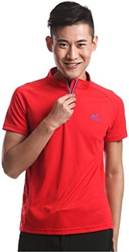 INFONONLINE Hot Cycling Equipment Outdoor UV protection Windproof Men's Quick Dry Short Jacket T-shirt (Red XXXL)