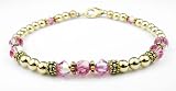 Pink Tourmaline 14Kt Gold Filled Swarovski Crystal Beaded Bracelets 418NDwmdAKL. SL160 Pink Tourmaline 14Kt Gold Filled Swarovski Crystal Beaded Bracelets