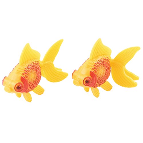Jardin Plastic Aquarium Decor Faux Fantail Goldfish, 2-Piece, Orange Jardin Plastic Aquarium Decor Faux Fantail Goldfish, 2-Piece, Orange