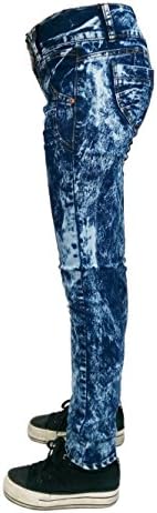 ELLA JEANS Acid Wash Skinny Jeans