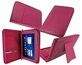 rooCASE Executive Portfolio (Magenta) Leather Case Cover with Landscape / Portrait View for LG G-Slate 8.9-Inch 4G Android Tablet Wi-Fi 4G