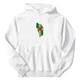 Sweatshirt White  Dominica Map Color  Country