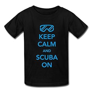 Nerdy 100% Cotton Keep Calm Scuba Dive Teenage T-Shirt