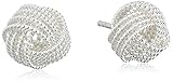 Sterling Silver Twisted Love Knot Stud Earrings thumbnail