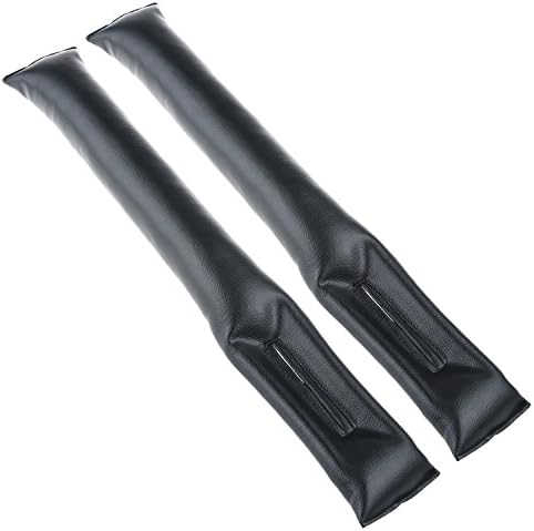 Acepro PU Leather Car Seat Catcher, Car Organizer,Car Seat Gap Filler (Set of 2) (Black)
